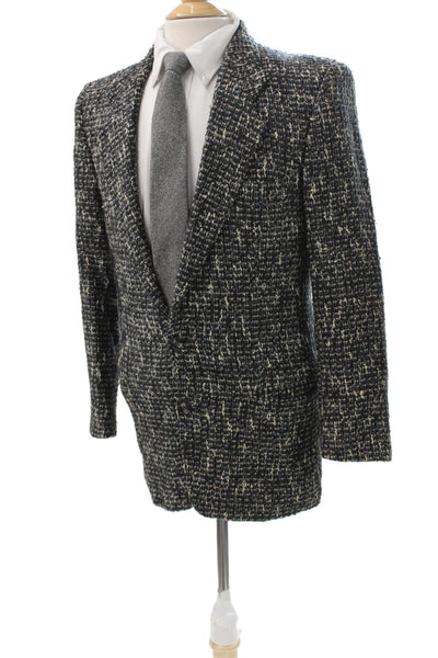 Boss Hugo Boss Mens Check Mohair Blazer Button Closure Multicolor Size 38