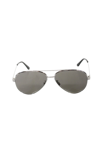 Saint Laurent Unisex Adults Aviator Sunglasses Silver Size 60-13 145mm