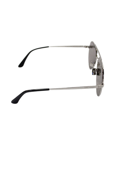 Saint Laurent Unisex Adults Aviator Sunglasses Silver Size 60-13 145mm