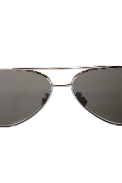 Saint Laurent Unisex Adults Aviator Sunglasses Silver Size 60-13 145mm