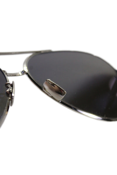 Saint Laurent Unisex Adults Aviator Sunglasses Silver Size 60-13 145mm