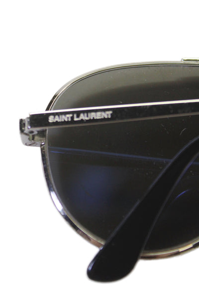 Saint Laurent Unisex Adults Aviator Sunglasses Silver Size 60-13 145mm