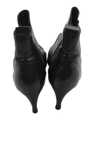 Ralph Lauren Collection Womens Leather Pointed Toe Ankle Boots Black Size 10B