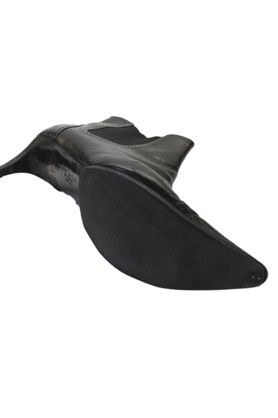Ralph Lauren Collection Womens Leather Pointed Toe Ankle Boots Black Size 10B