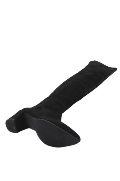 Stuart Weitzman Womens Suede Pointed Toe Knee High Boots Black Size 9M