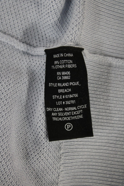 Theory Mens Pullover Sweater Blue 99% Cotton Crew Neck Long Sleeve Size L