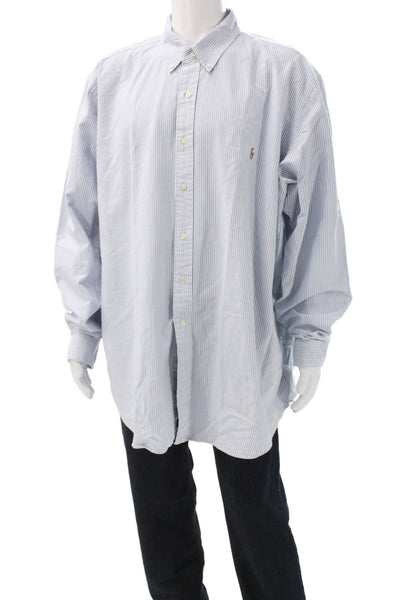 Polo Ralph Lauren Mens Button Up Striped Cotton Shirt Size 3XLT