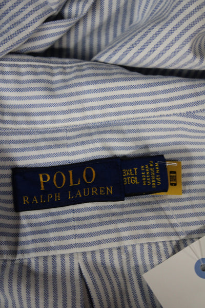 Polo Ralph Lauren Mens Button Up Striped Cotton Shirt Size 3XLT