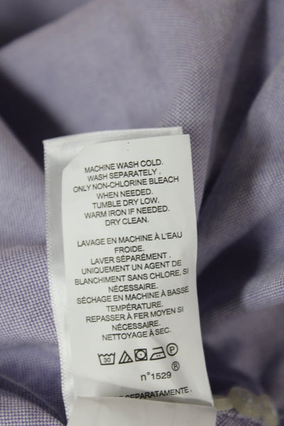 Polo Ralph Lauren Mens Button Up Long Sleeve Purple Cotton Shirt Size 2XL