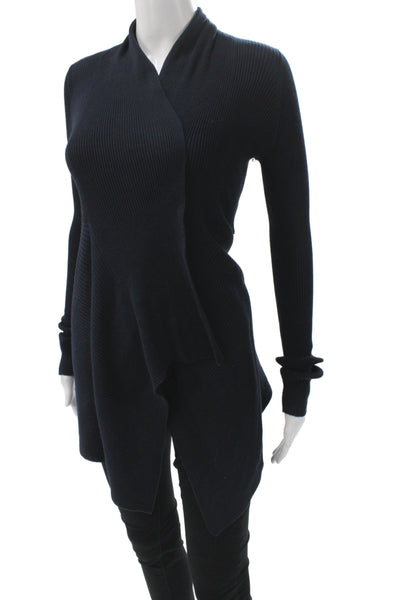 Cotton By Autumn Cashmere Women Black V-Neck Cardigan Cotton Longsleeve Size XS
