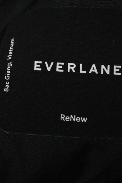 Everlane Womens Black Parka Recycled Polyester Long Sleeve Snap Size L