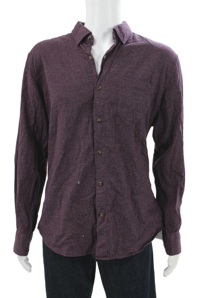 Bonobos Mens Slim Fit Button Down Shirt Purple Cotton Size Extra Large