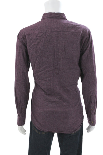 Bonobos Mens Slim Fit Button Down Shirt Purple Cotton Size Extra Large