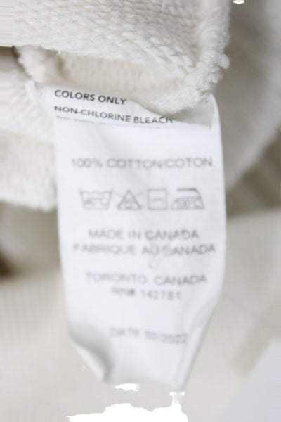 New Balance Unisex Adults Ivory Cotton Pullover Sweatshirt Crew Neck Size S