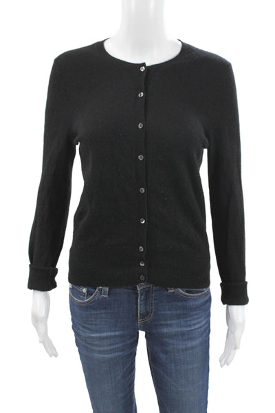 Cashmere Lord & Taylor Womens Black 100% Cashmere Cardigan Long Sleeve Size S