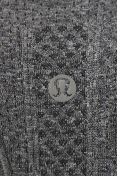 Lululemon Women Basic Tank Gray Nylon Scoop Neck Sleeveless Size 4