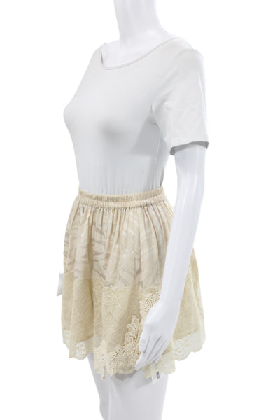 Zadig & Voltaire Women Mini Silk Animal Print Boho Skirt Size 34