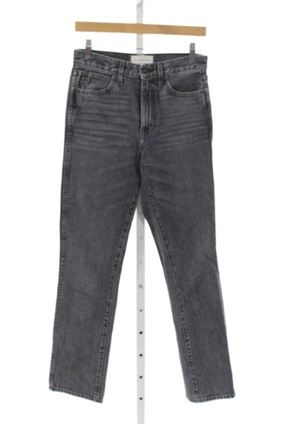 Slvrlake Womens Gray Straight Jeans High Rise 100% Cotton Size 25