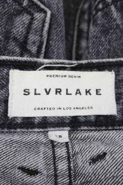 Slvrlake Womens Gray Straight Jeans High Rise 100% Cotton Size 25