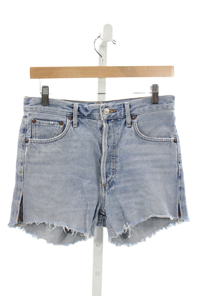 Agolde Womens Cut-Off Shorts Blue Cotton Size 26