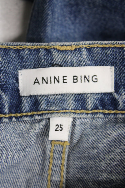 Anine Bing Womens Bootcut Jeans Blue High Rise Cotton Size 25