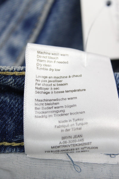 Anine Bing Womens Bootcut Jeans Blue High Rise Cotton Size 25