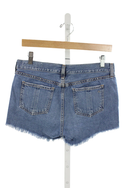Rag & Bone Jean Womens Cut-Off Denim Shorts Blue 100% Cotton Size 26