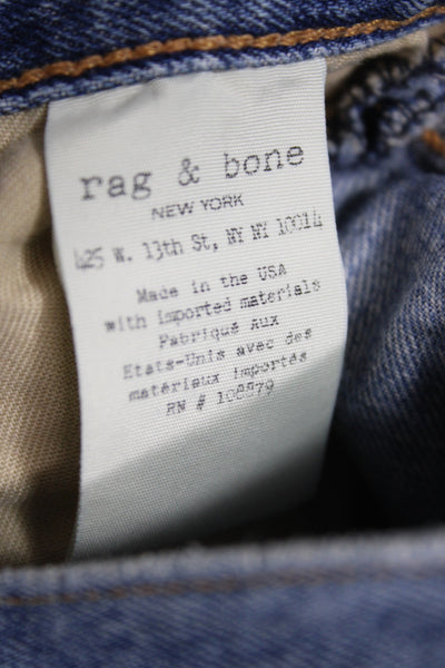 Rag & Bone Jean Womens Cut-Off Denim Shorts Blue 100% Cotton Size 26