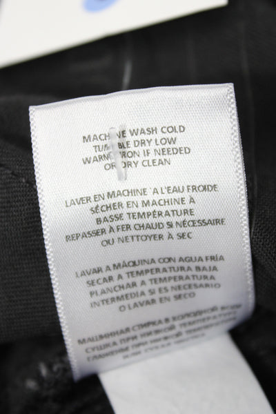 Re/Done Women Cut-Off Black Cotton Distressed Button Shorts Size 25