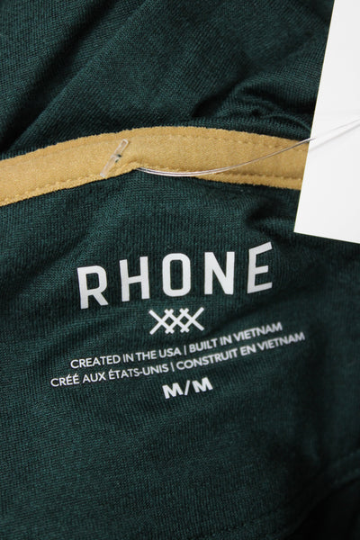Rhone Mens Pullover Long Sleeve Crew Neck Green T Shirt Size M