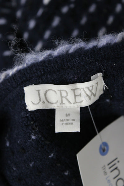 J Crew Women Basic Jacket Blue Striped Button Long Sleeve Classic Size M