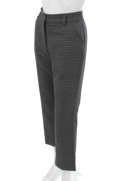Something Navy Womens Cropped Check Gray Pants 50% Polyester Size 6