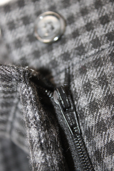 Something Navy Womens Cropped Check Gray Pants 50% Polyester Size 6