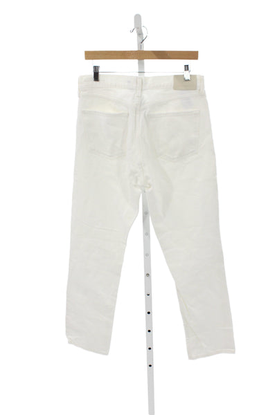Citizens of Humanity Women White Straight Jeans High Rise 100% Cotton Size 28
