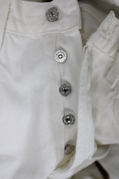 Citizens of Humanity Women White Straight Jeans High Rise 100% Cotton Size 28