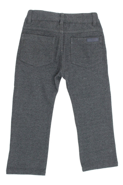 Jacadi Girls Cotton Straight Leg Pants Dark Gray Size 36M