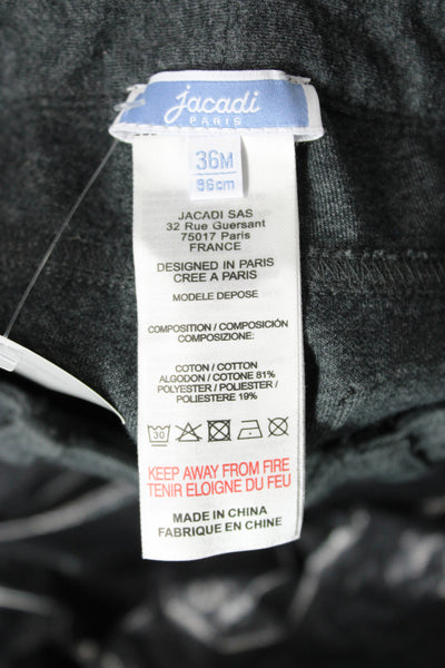 Jacadi Girls Cotton Straight Leg Pants Dark Gray Size 36M