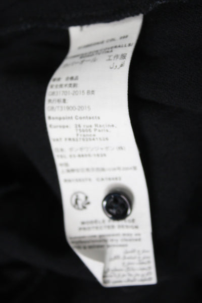 Bonpoint Girls Crew Neck Button Front Long Sleeve Jumpsuit Black Size 4