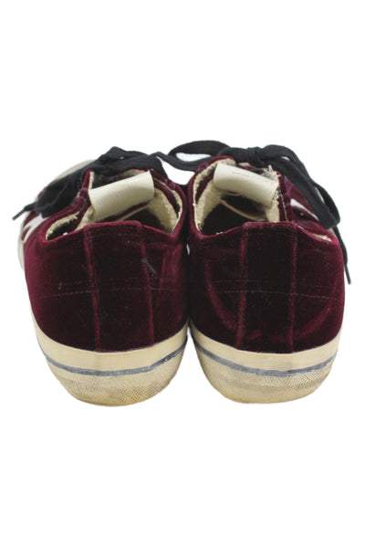 Golden Goose Deluxe Brand Womens Velvet Vstar2 Sneakers Shoes Red Size 10