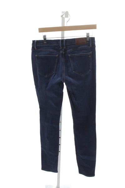 Madewell Women Skinny High Rise Jeans Blue Cotton Size 29