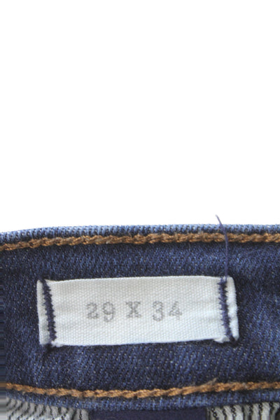 Madewell Women Skinny High Rise Jeans Blue Cotton Size 29
