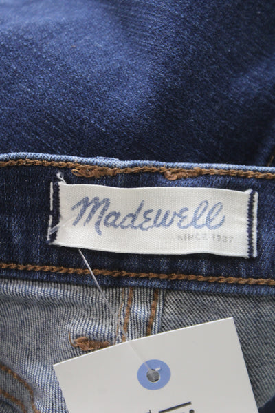 Madewell Women Skinny High Rise Jeans Blue Cotton Size 29