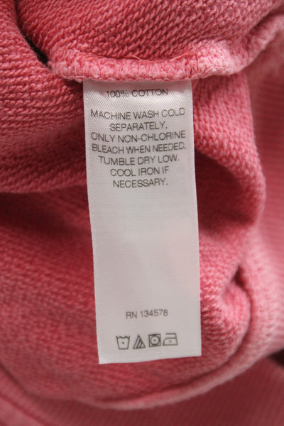 Vineyard Vines Womens Pink Collared Cotton Zip Sweatshirt Long Sleeve Size M