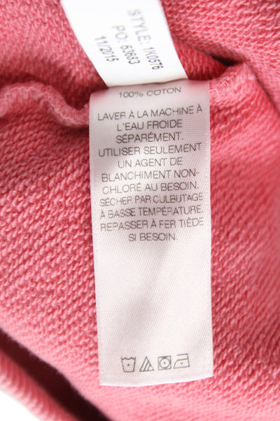 Vineyard Vines Womens Pink Collared Cotton Zip Sweatshirt Long Sleeve Size M