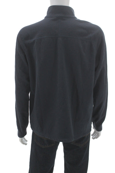 The North Face Mens Pullover Sweatshirt Black Zip Mock Neck Size L