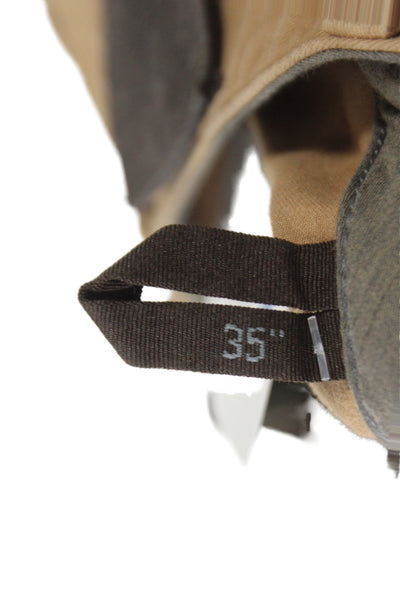 Ermenegildo Zegna Mens Chino Pants Brown 98% Cotton Button Size 35