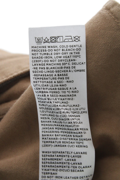 Ermenegildo Zegna Mens Brown Chino Pants 98% Cotton Button Fly Size 36