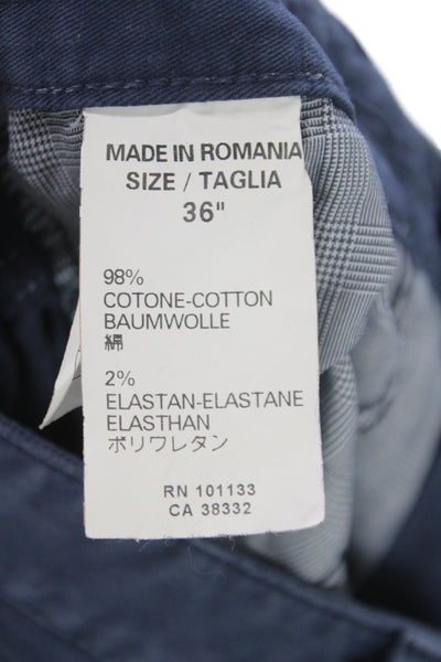 Ermenegildo Zegna Mens Chinos Blue 98% Cotton Button Fly Size 36