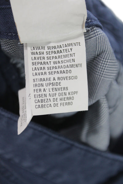 Ermenegildo Zegna Mens Chinos Blue 98% Cotton Button Fly Size 36
