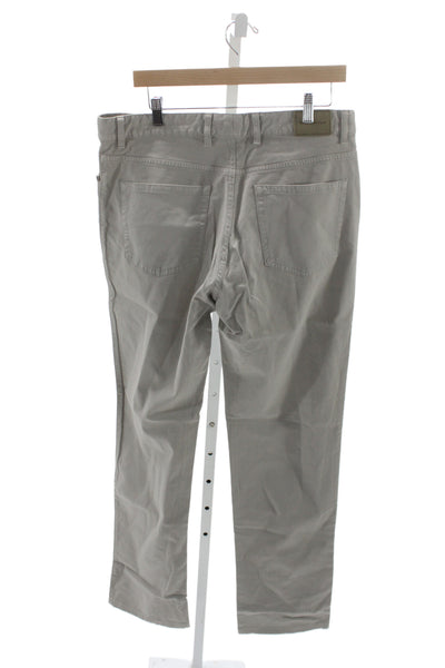 Ermenegildo Zegna Mens Chino Pants Gray 98% Cotton Size 36